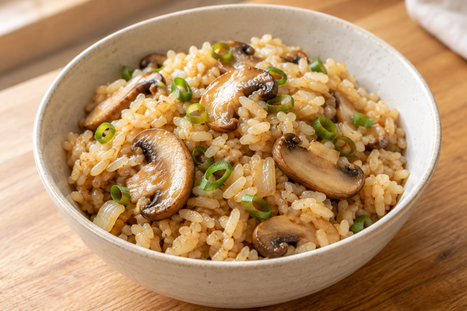 Butter Soy Mushroom Rice